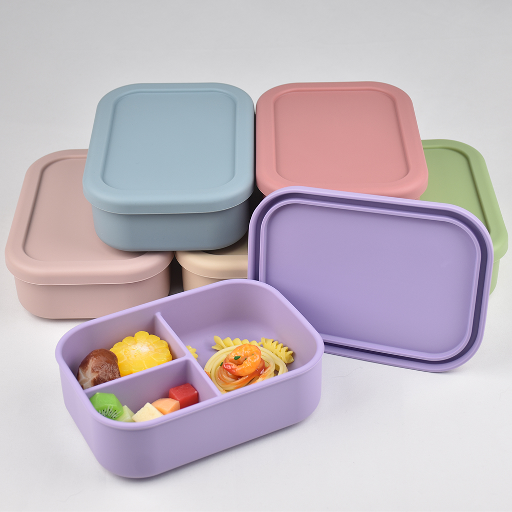 Baby Food Category - 3-Compartment Food Grade Silicone Bento Lunch