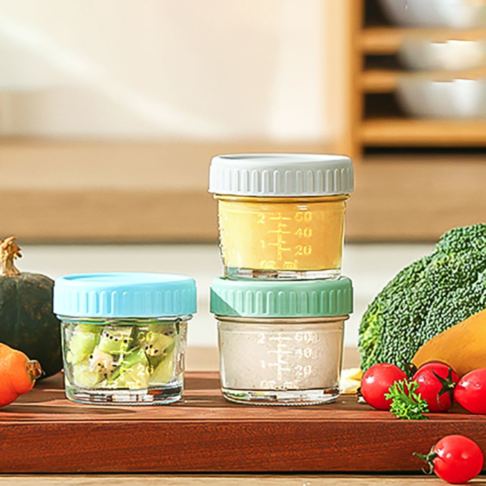 Baby Food Jars Glass - 6pcs Mason Jar Glass Baby Food