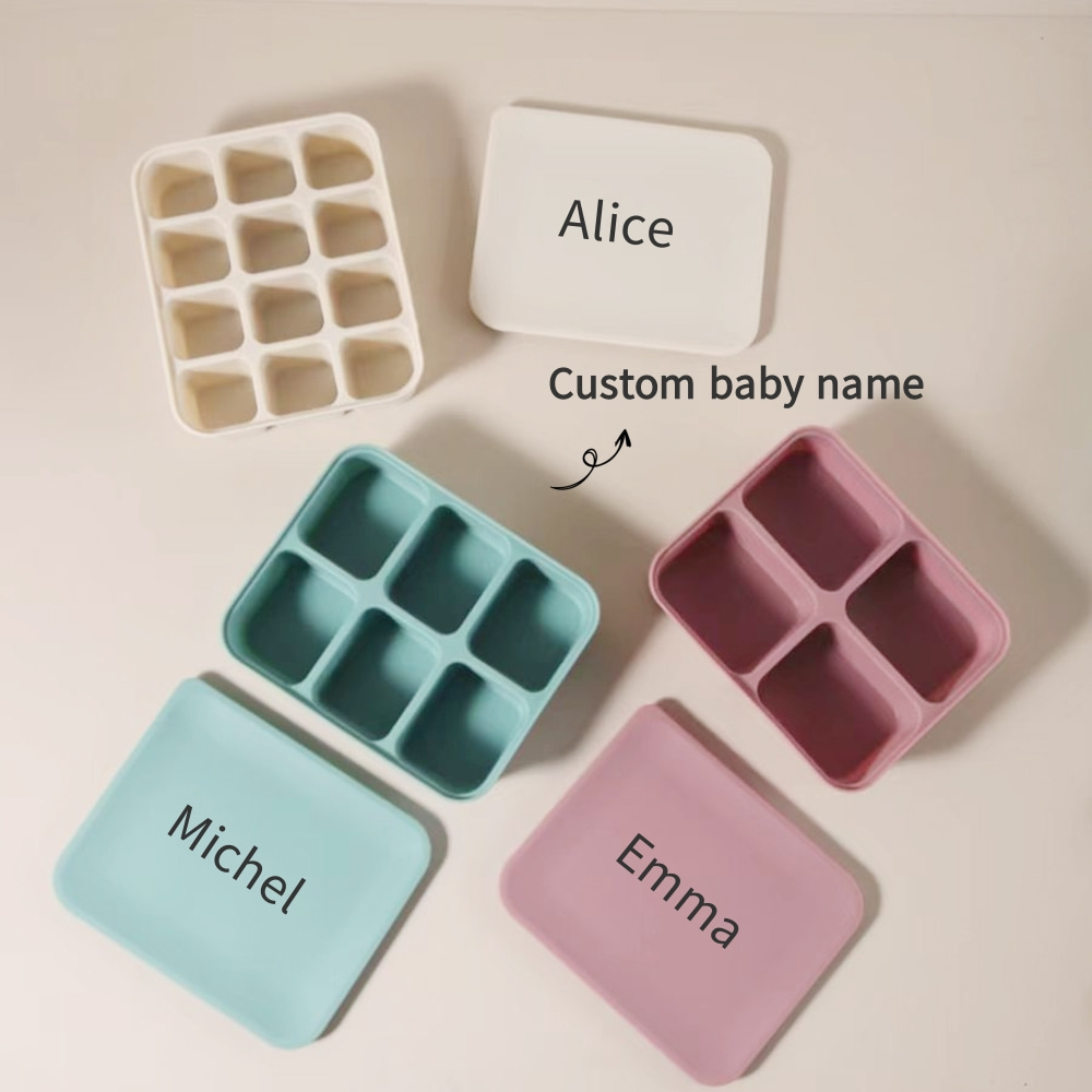 Baby Food Name - Personalized Baby Food Freezer Tray with