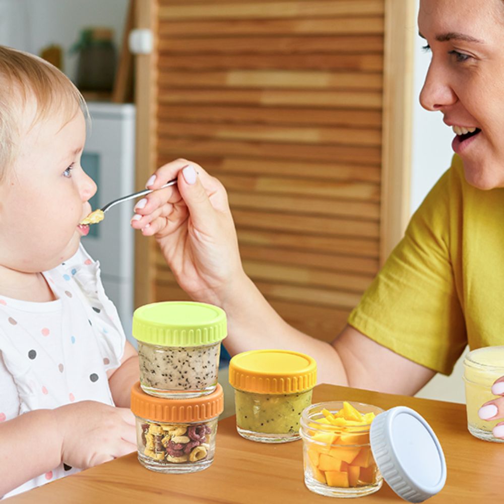 Baby Food Jars Glass - 6pcs Multipurpose Glass Baby Food Jar