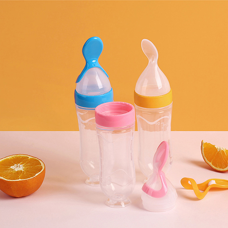 Baby Food Category - Squeezing Feeding Bottle Silicone Newborn Baby