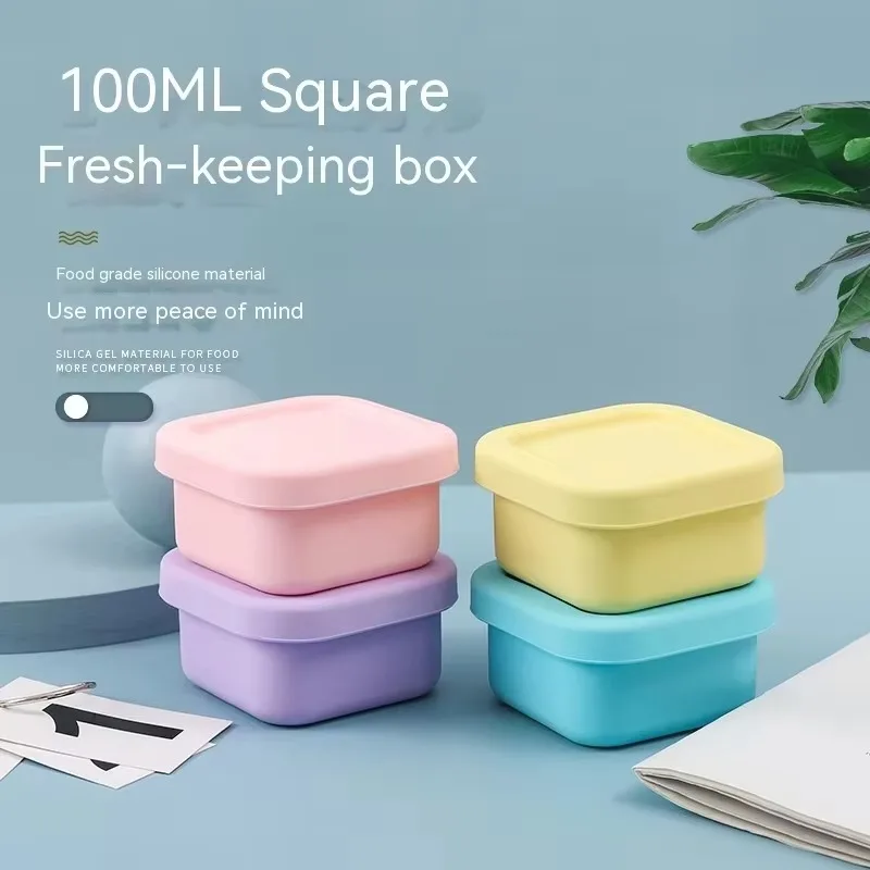 Baby Food Category - 1Pc Silicone Baby Lunch Box with
