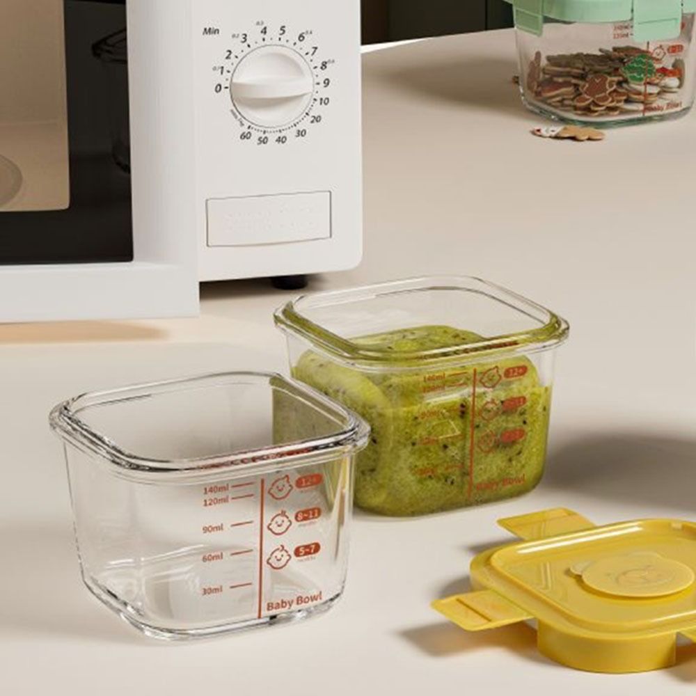 Baby Food Jars Glass - 170ml Glass Food Storage Box Frozen