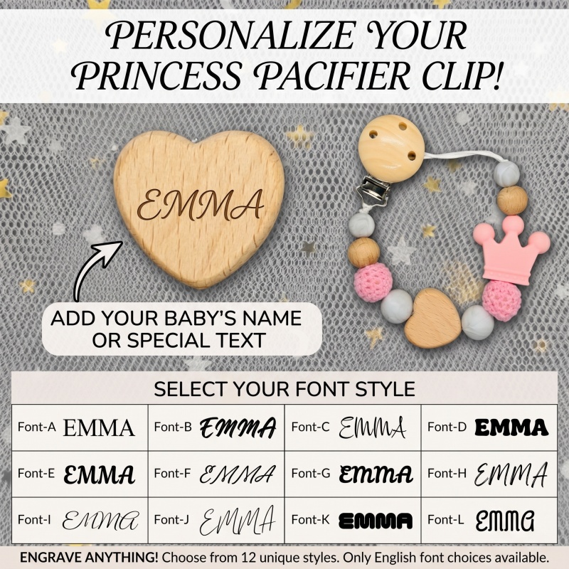 Personalized Baby Pacifier Cli - Baby Food Name ulasan dan harga