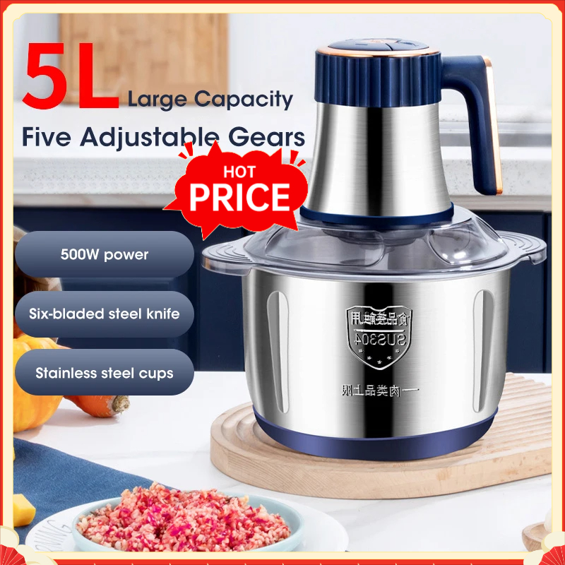5L Electric Meat Grinders 304  - Baby Kitchen Food ulasan dan harga