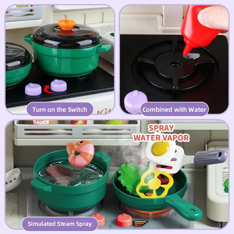 90cm Large Pretend Play Kitche - Baby Kitchen Food ulasan dan harga