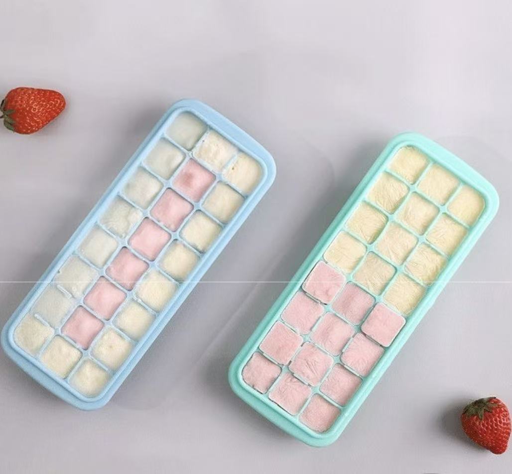 Silicone Ice Cubes Tray with L - Baby Food Jelly ulasan dan harga