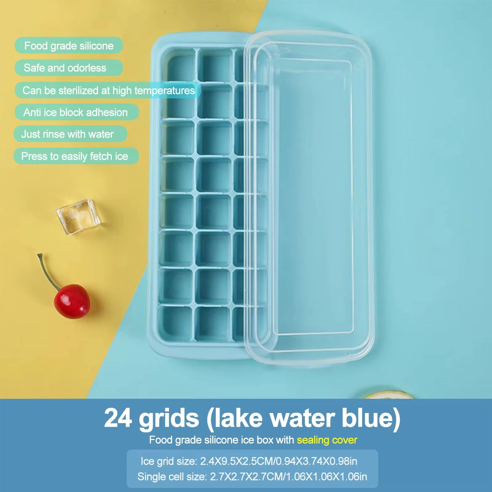 Silicone Ice Cubes Tray with L - Baby Food Jelly ulasan dan harga