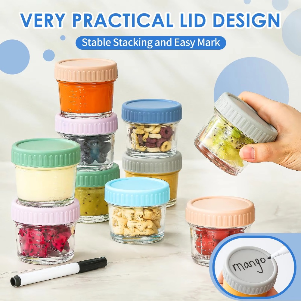 6pcs Mason Jar Glass Baby Food - Baby Food Jars Glass ulasan dan harga