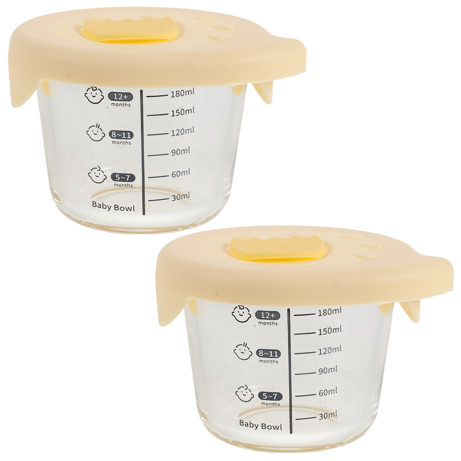 2Pcs Baby Food Storage Bowls G - Baby Food Jars Glass ulasan dan harga