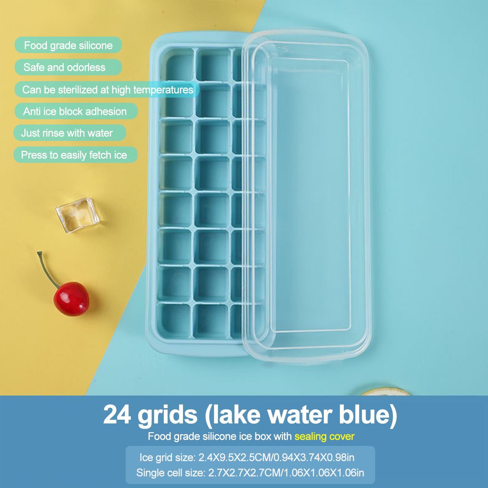 Silicone Ice Cubes Tray with L - Baby Food Jelly ulasan dan harga