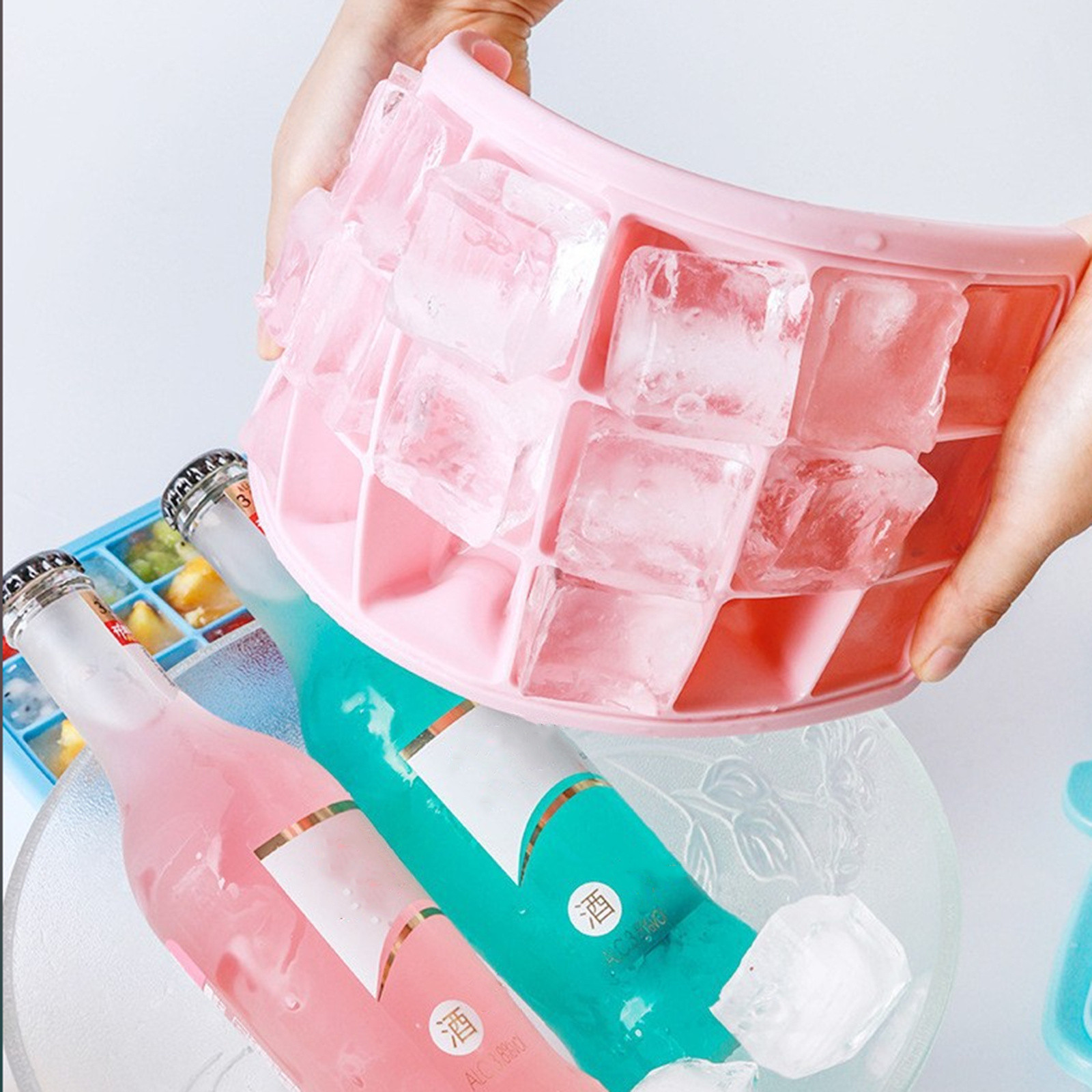 Silicone Ice Cubes Tray with L - Baby Food Jelly ulasan dan harga