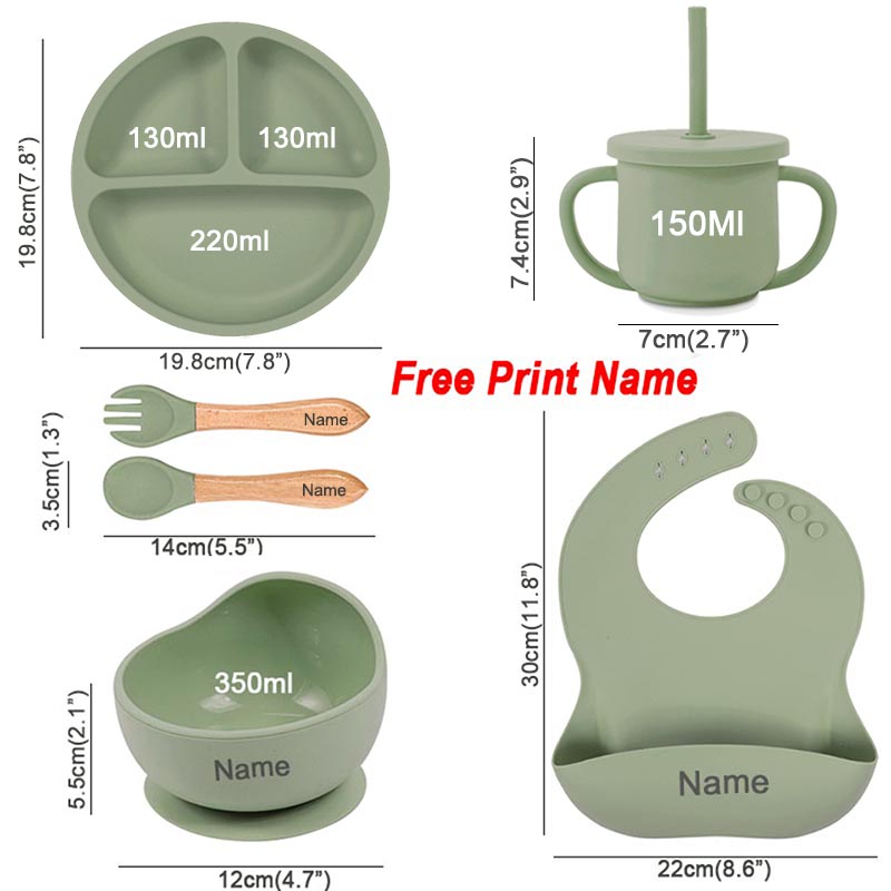 6Pcs Baby Feeding Set Free Per - Baby Food Name ulasan dan harga