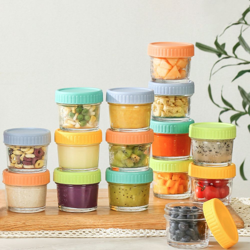 6pcs Glass Baby Food Jar Reusa - Baby Food In Jars ulasan dan harga