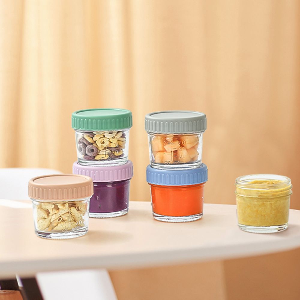 6pcs Glass Baby Food Jar Reusa - Baby Food In Jars ulasan dan harga