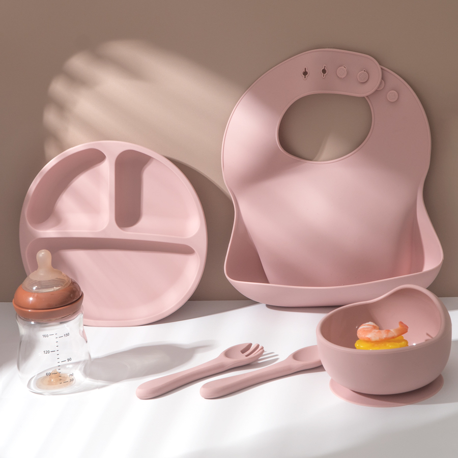 5Pcs Baby Silicone Feeding Set - Baby Food Chart ulasan dan harga