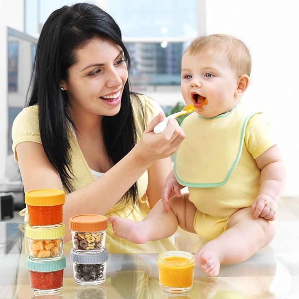 6pcs Glass Baby Food Jar Reusa - Baby Food In Jars ulasan dan harga
