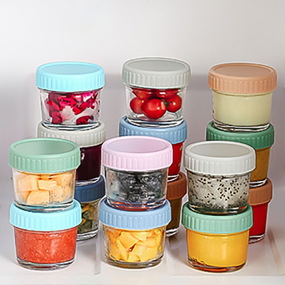 6pcs Glass Baby Food Jar Reusa - Baby Food In Jars ulasan dan harga