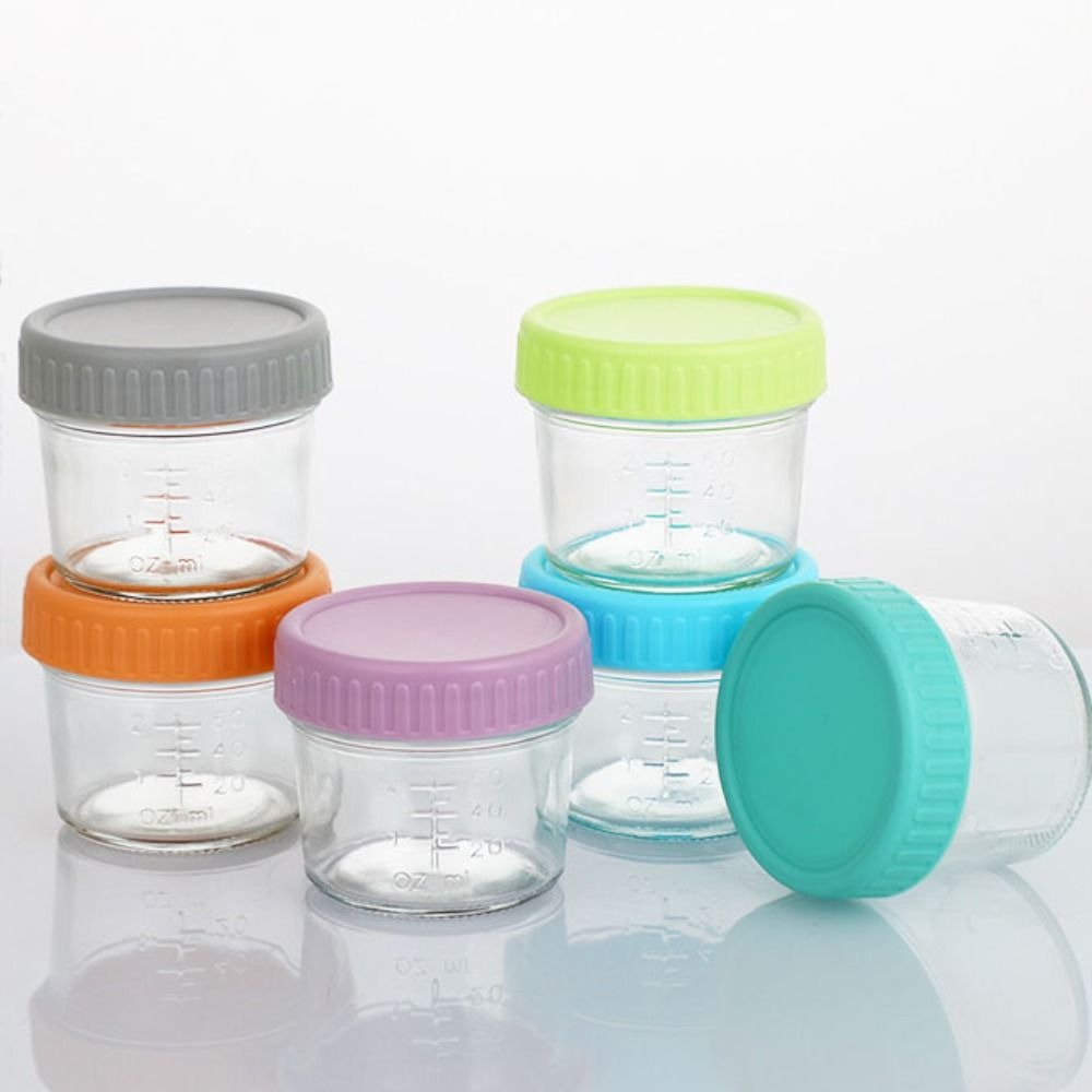 6pcs Glass Baby Food Jar Reusa - Baby Food In Jars ulasan dan harga