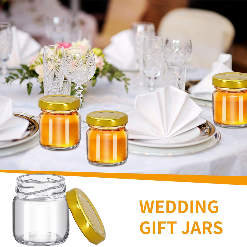 1.5 oz Round Mini Clear Honey  - Baby Food Jars Glass ulasan dan harga