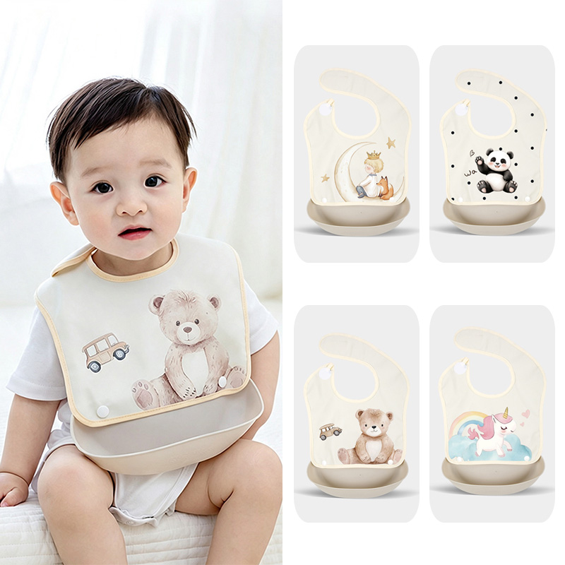 Baby Detachable Feeding Bib Wa - Baby Food Apron ulasan dan harga