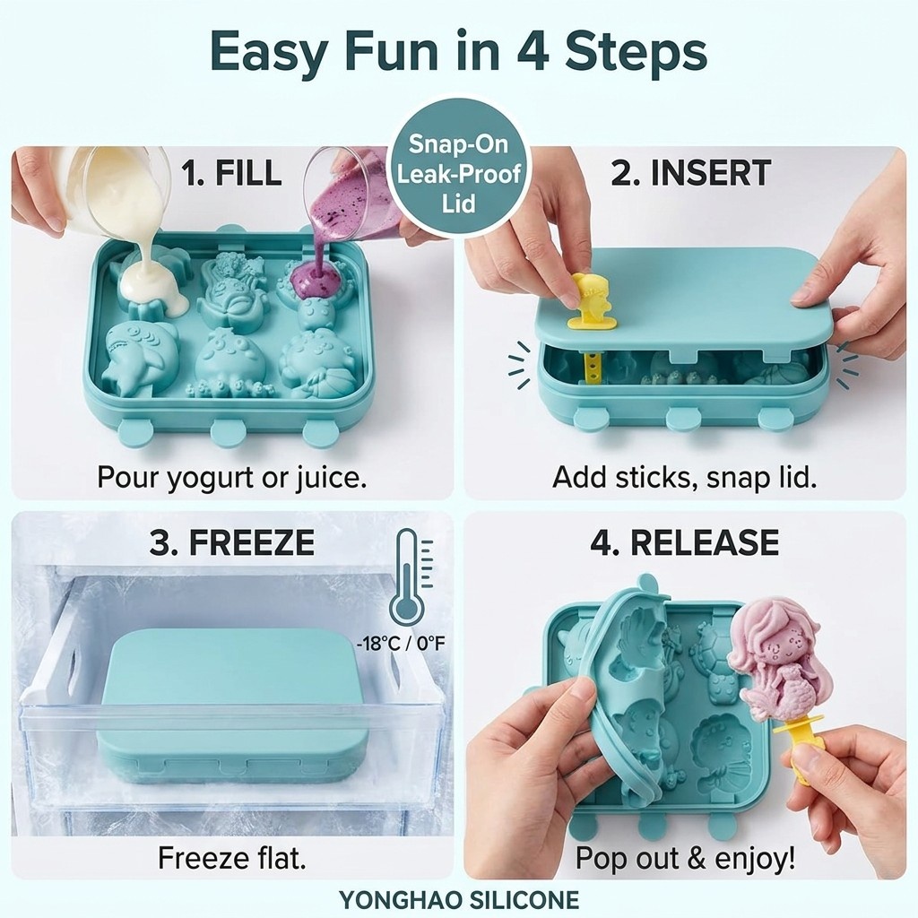 6-Cavity Mermaid Sea Creatures - Baby Food Jelly ulasan dan harga