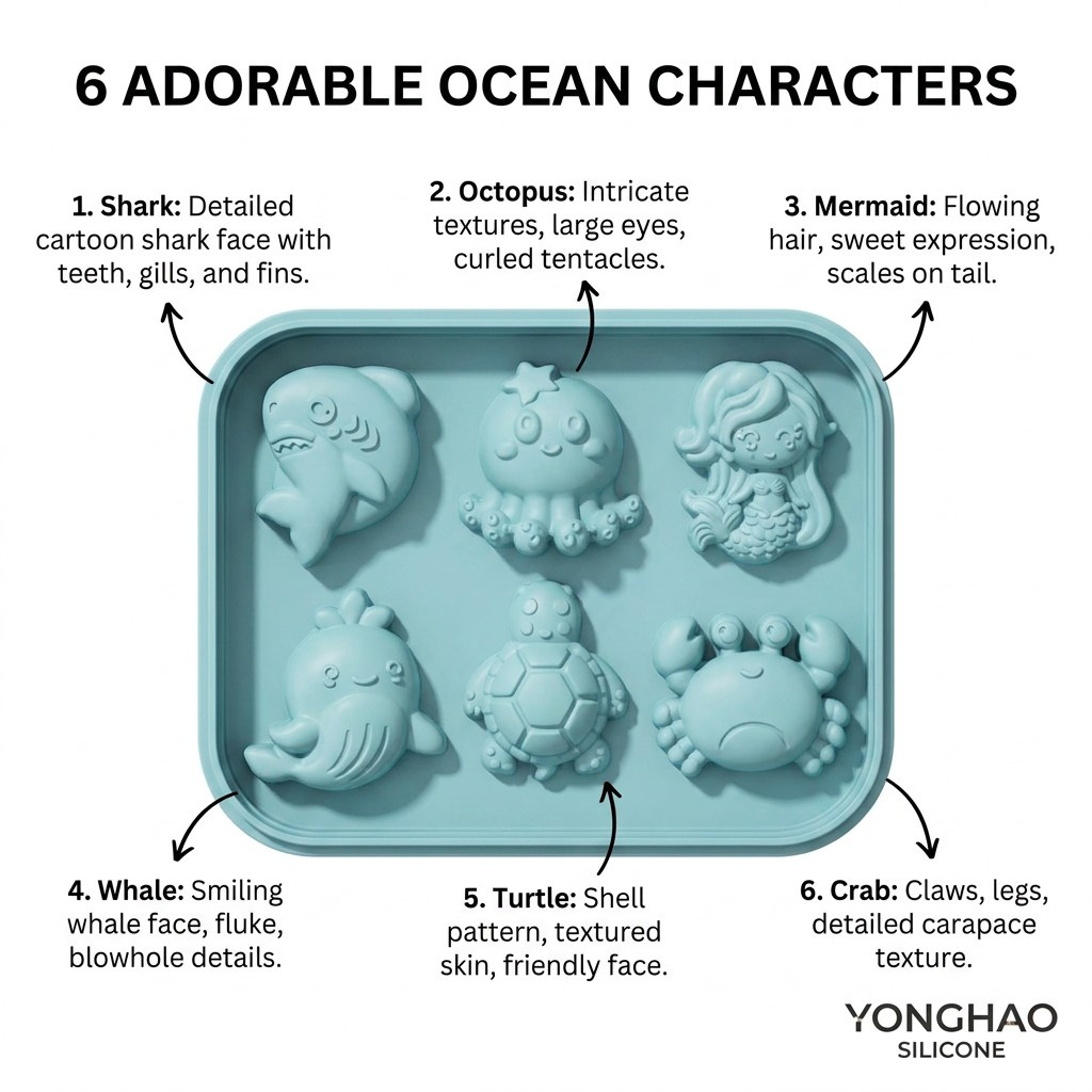 6-Cavity Mermaid Sea Creatures - Baby Food Jelly ulasan dan harga