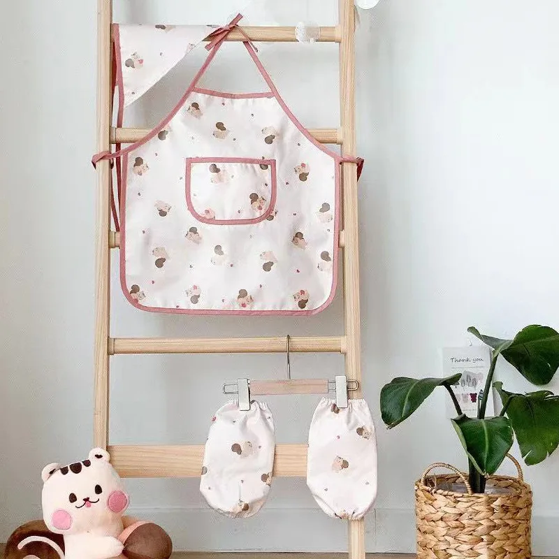 Cute Cartoon Children Apron Sl - Baby Food Apron ulasan dan harga
