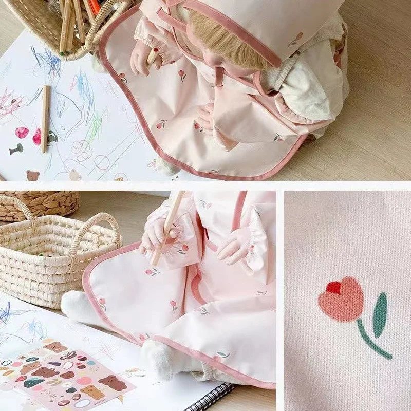 Cute Cartoon Children Apron Sl - Baby Food Apron ulasan dan harga