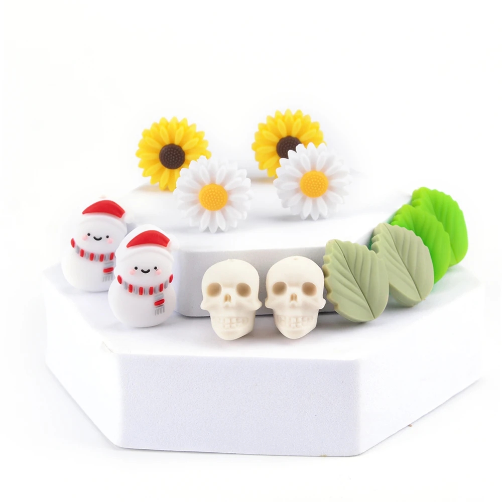 LOFCA 10pcs Leaf Silicone Bead - Baby Food Name ulasan dan harga