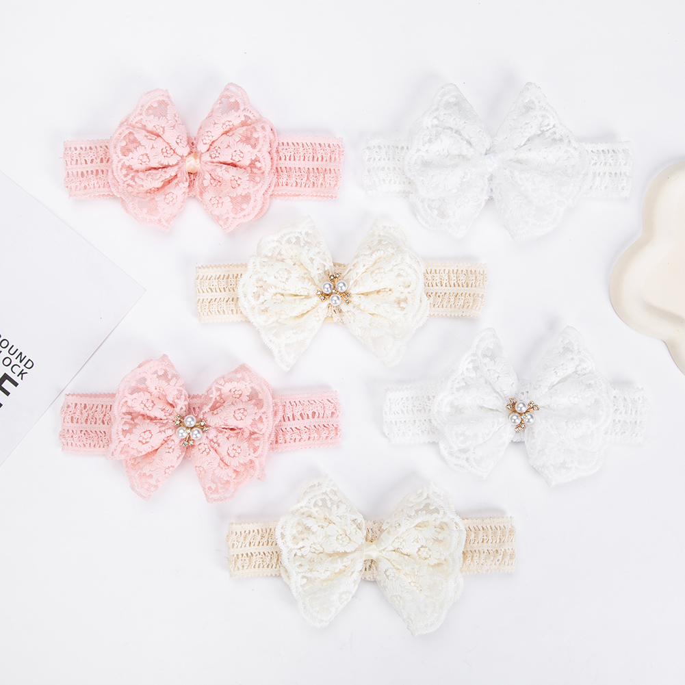 Cream Lace Baby Headbands for  - Baby Food Jelly ulasan dan harga