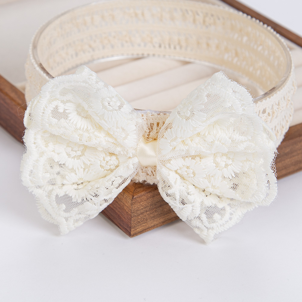 Cream Lace Baby Headbands for  - Baby Food Jelly ulasan dan harga