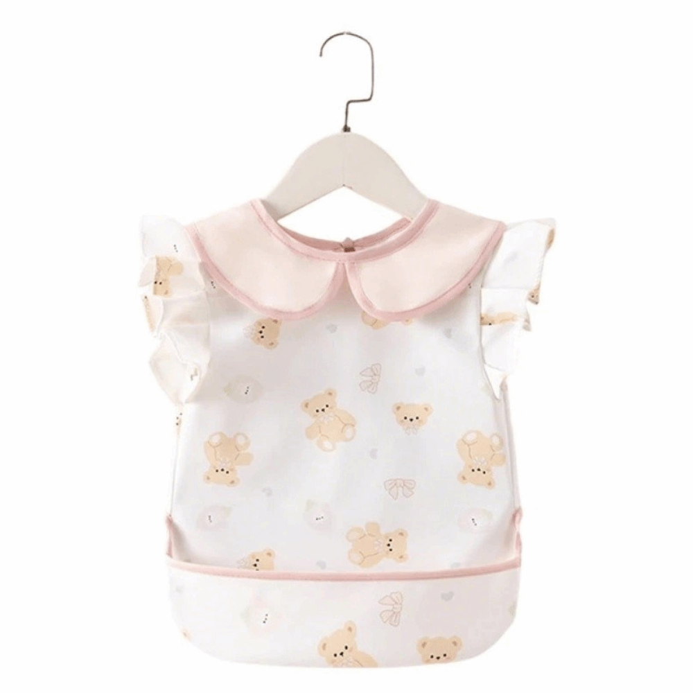 Short Sleeved Children's Sleev - Baby Food Apron ulasan dan harga