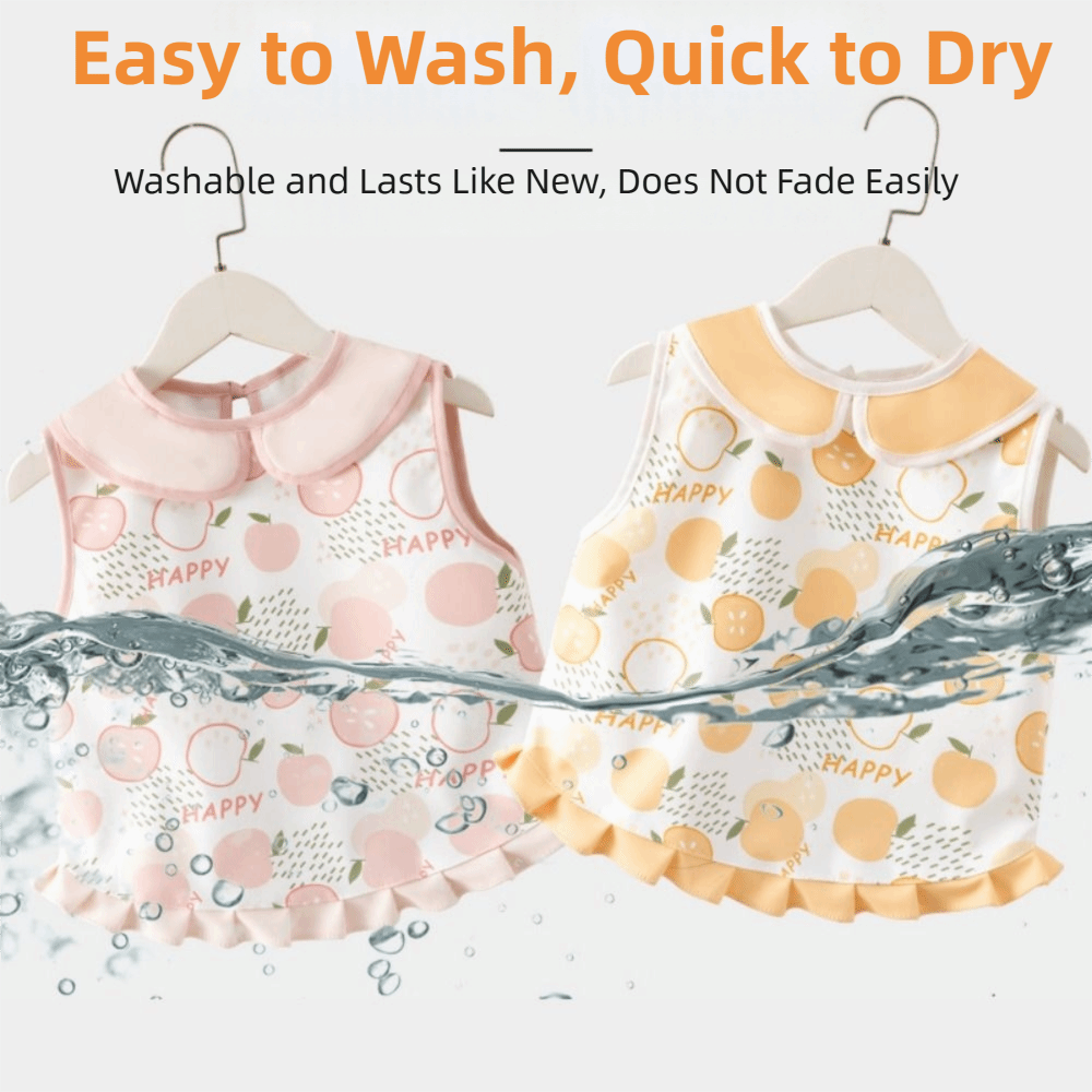 Short Sleeved Children's Sleev - Baby Food Apron ulasan dan harga