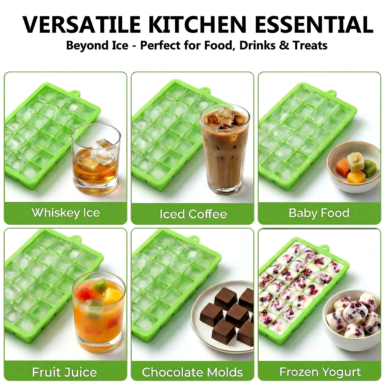 Silicone Ice Cube Tray Easy Re - Baby Food Jelly ulasan dan harga
