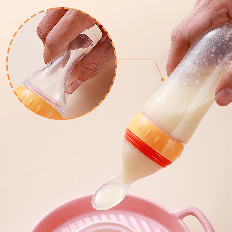 Squeezing Feeding Bottle Silic - Baby Food Category ulasan dan harga