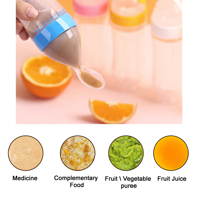 Squeezing Feeding Bottle Silic - Baby Food Category ulasan dan harga