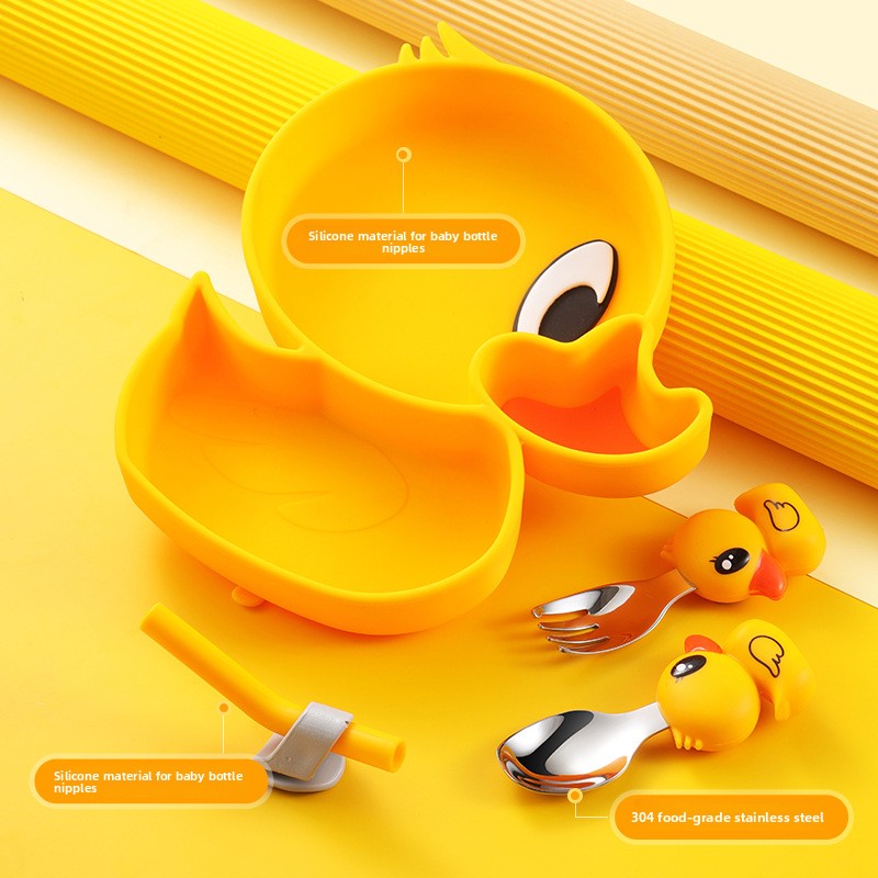 Yellow Duck Silicone Stainless - Baby Food Apron ulasan dan harga
