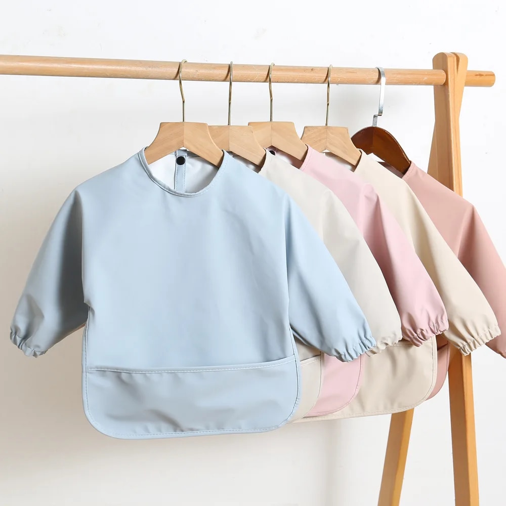 Solid Color Baby Feeding Bibs  - Baby Food Apron ulasan dan harga