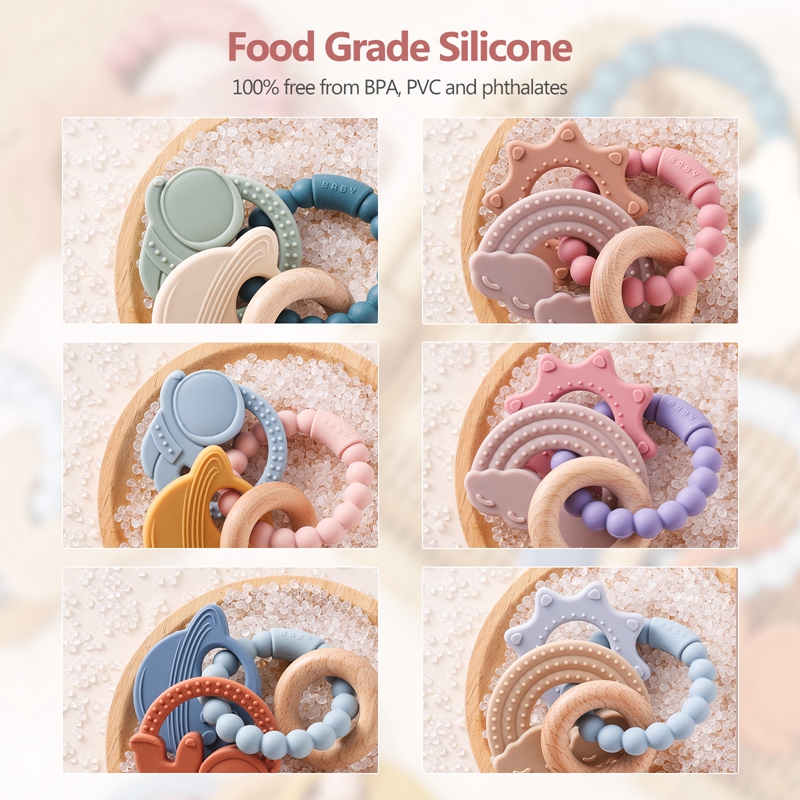 1pc Silicone Teether,Food Grad - Baby Food Name ulasan dan harga