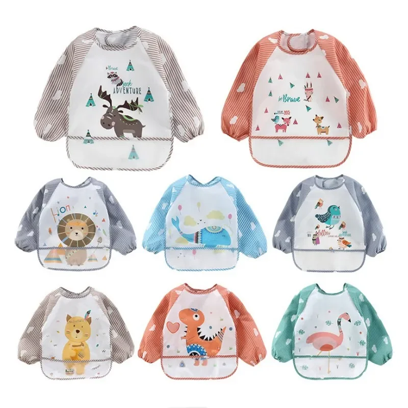 For1-3Year Baby Long Sleeve Sc - Baby Food Apron ulasan dan harga
