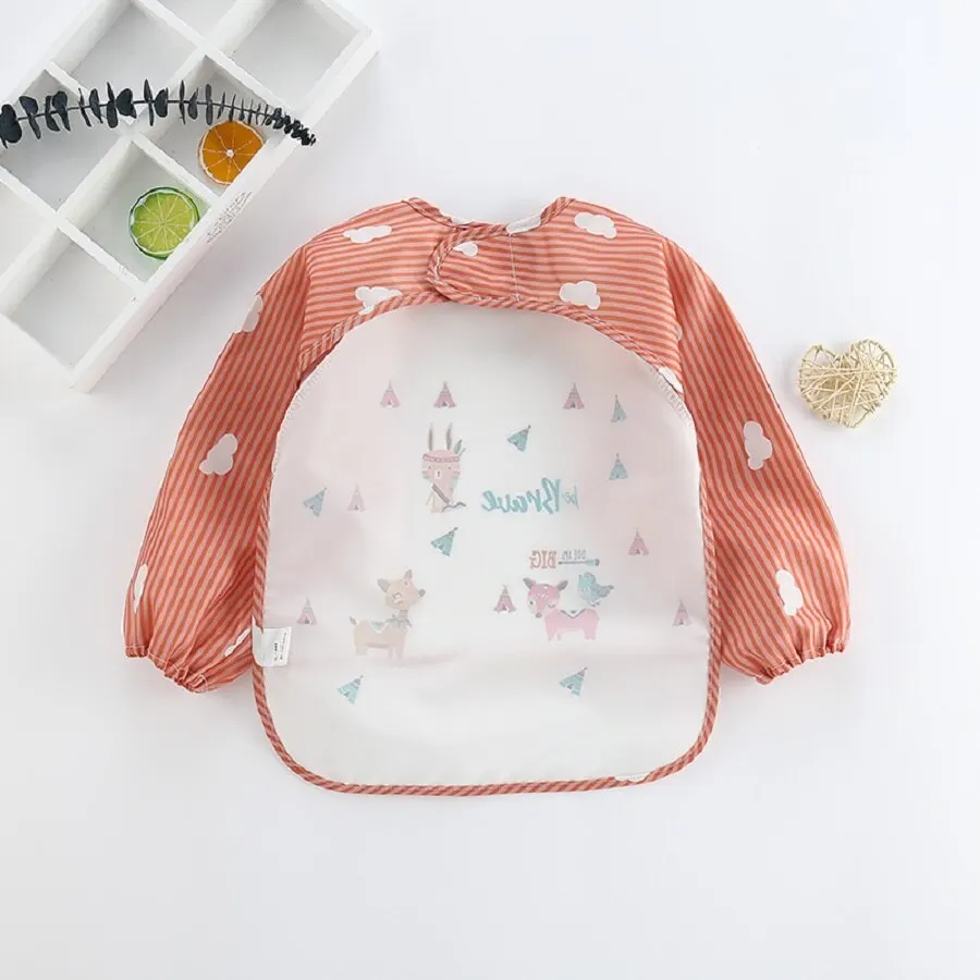 For1-3Year Baby Long Sleeve Sc - Baby Food Apron ulasan dan harga