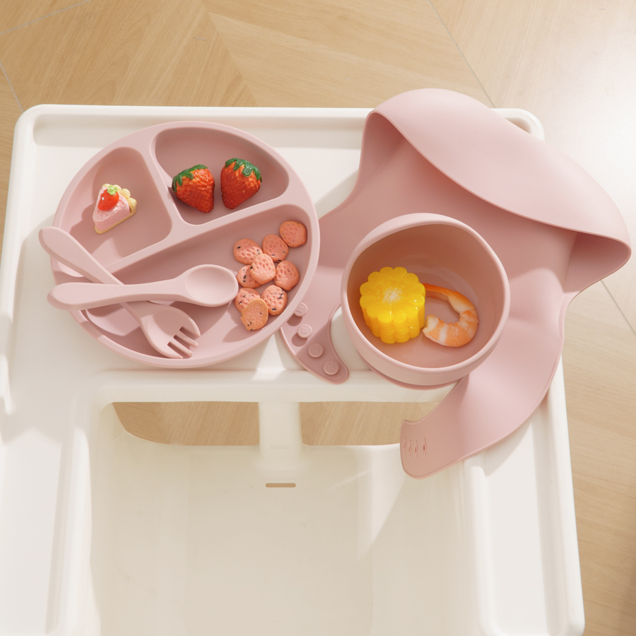 5Pcs Baby Silicone Feeding Set - Baby Food Chart ulasan dan harga