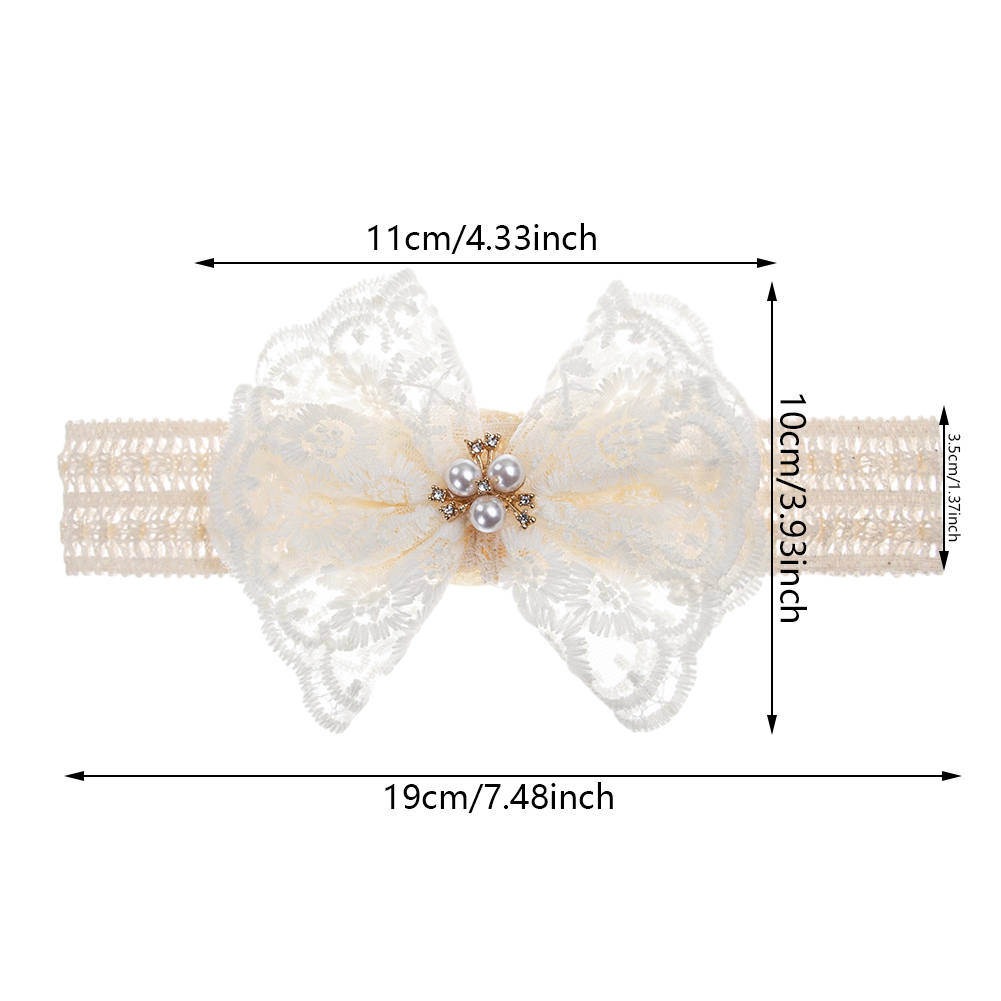 Cream Lace Baby Headbands for  - Baby Food Jelly ulasan dan harga