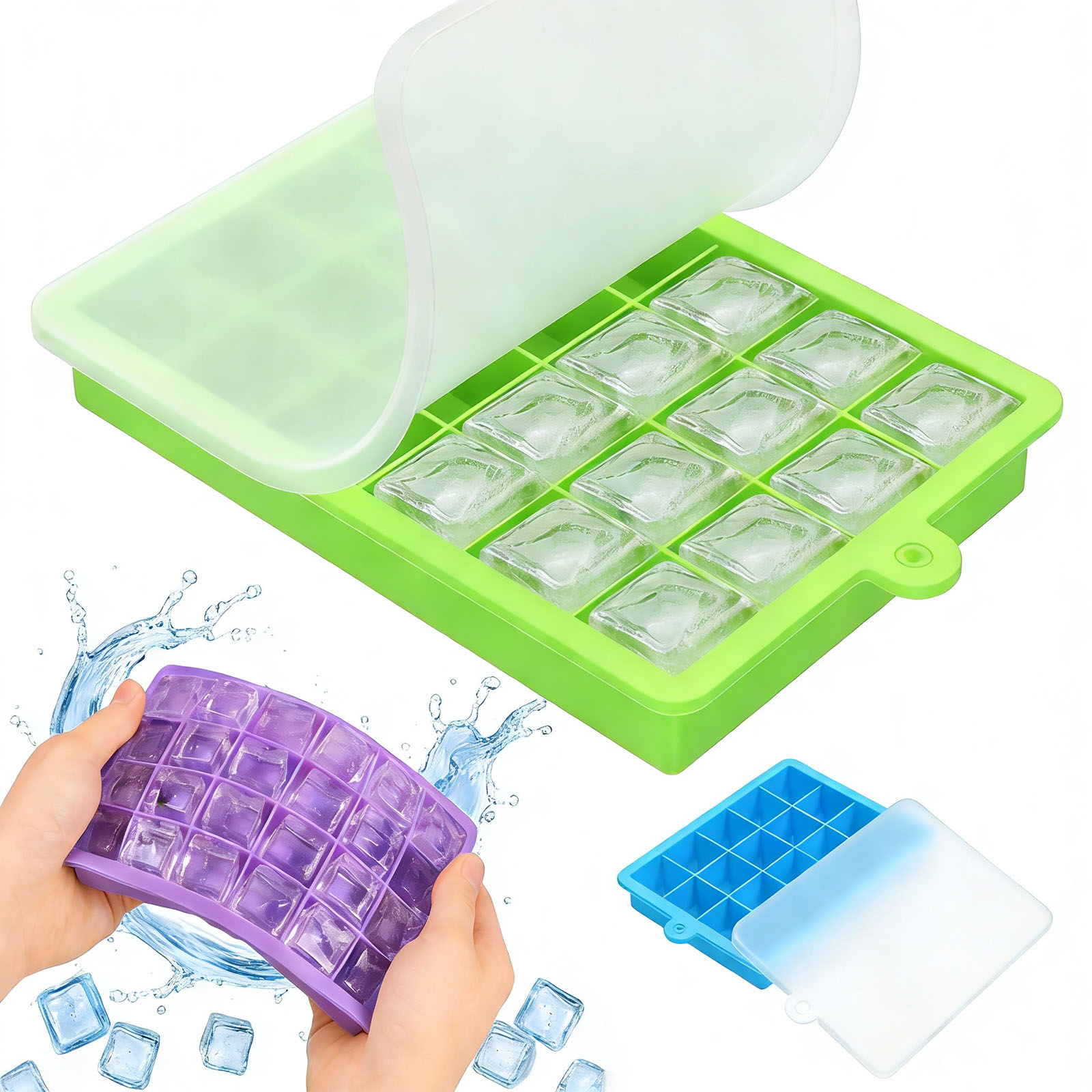 Silicone Ice Cube Tray Easy Re - Baby Food Jelly ulasan dan harga