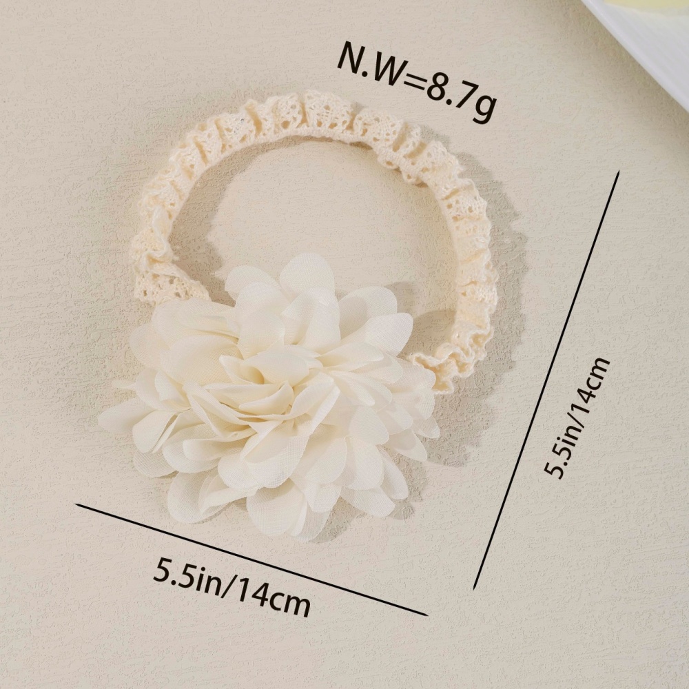 Cream White Lace Flower Bow Ba - Baby Food Jelly ulasan dan harga