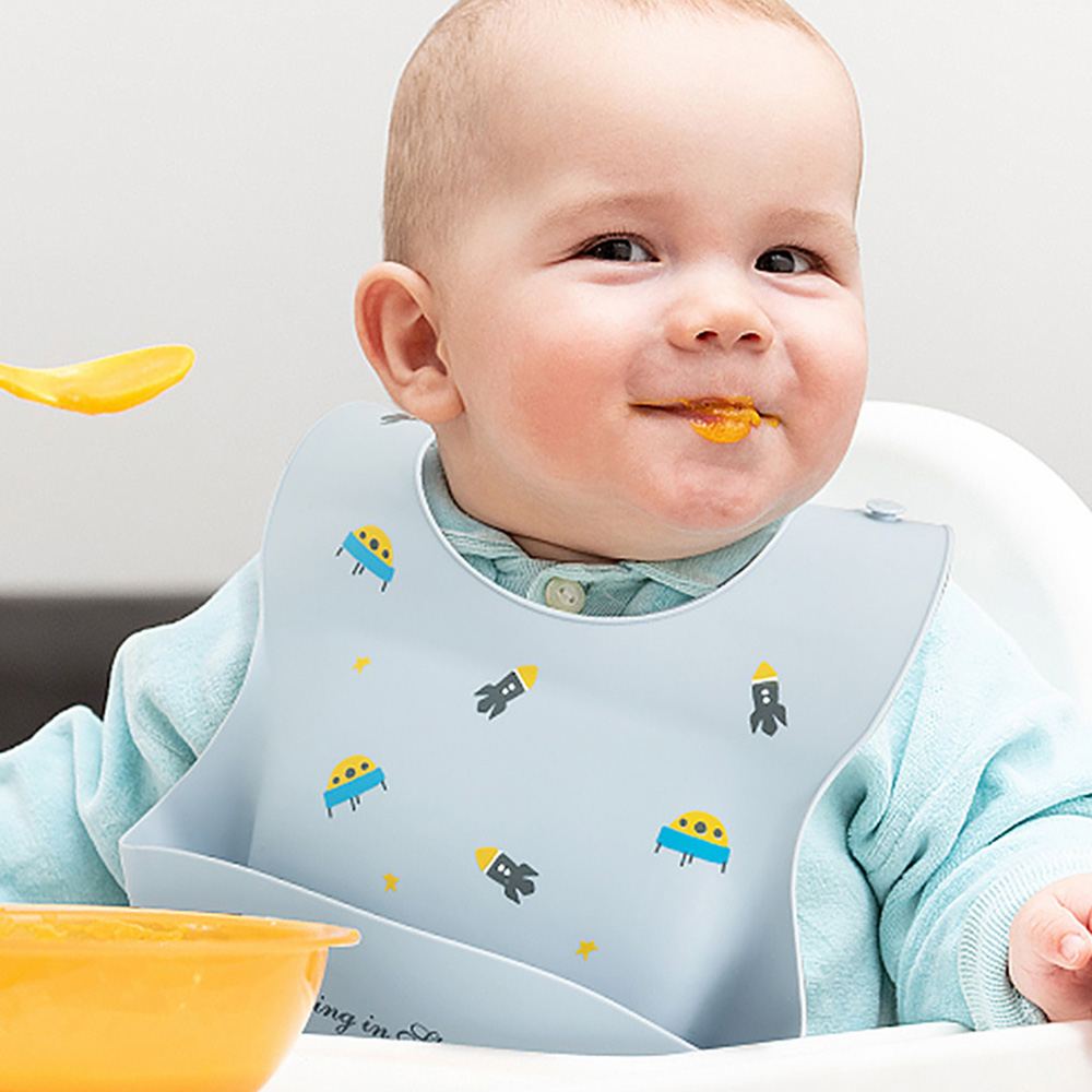 Baby Bibs Waterproof Soft Sili - Baby Food Apron ulasan dan harga