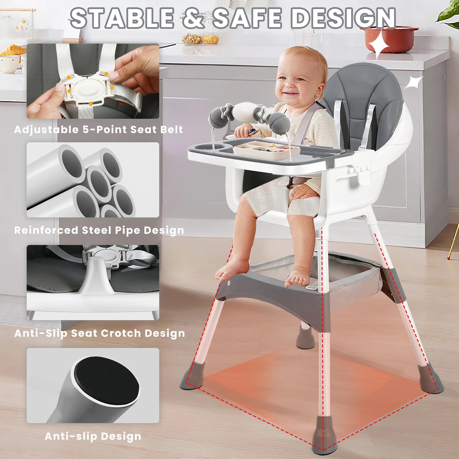 Adjustable Baby High Chair – C - Baby Food Chart ulasan dan harga