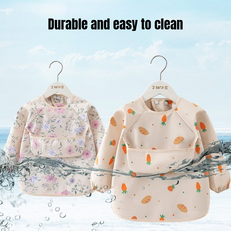 1PC Child Feeding Bib Waterpro - Baby Food Apron ulasan dan harga