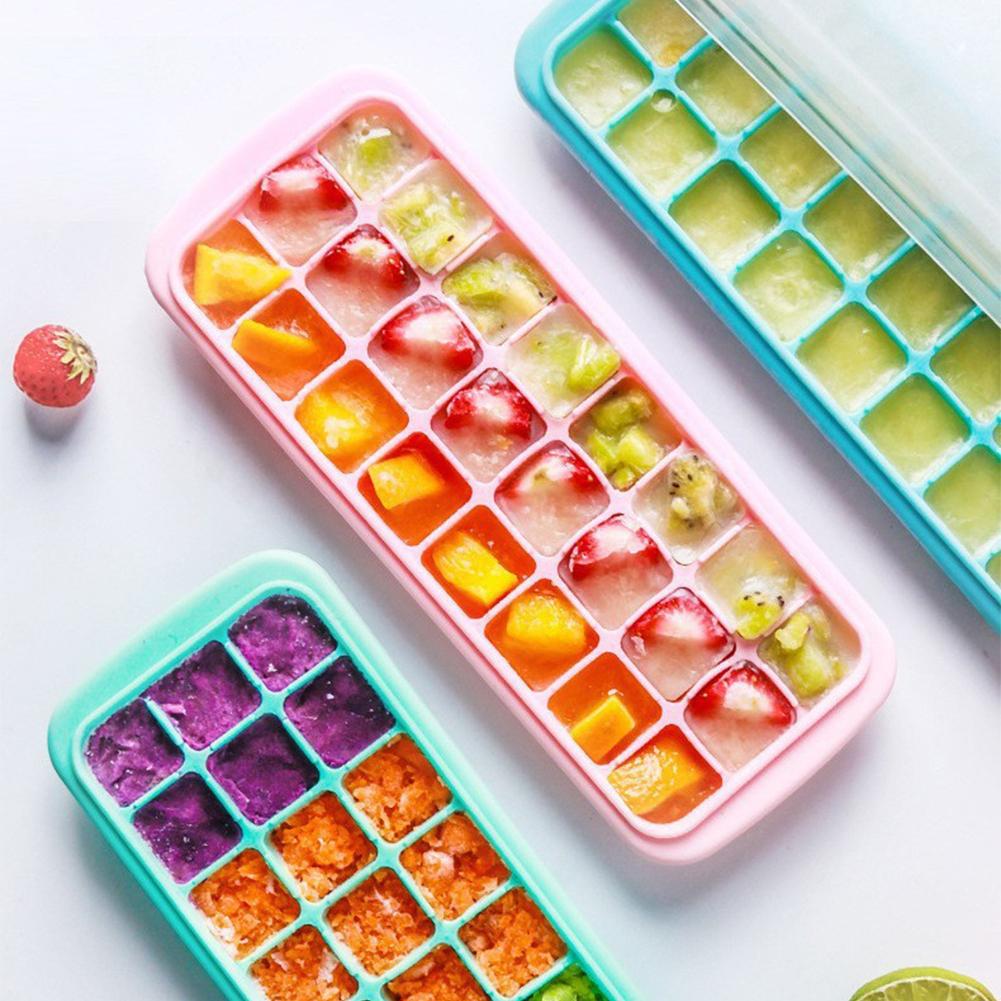 Silicone Ice Cubes Tray with L - Baby Food Jelly ulasan dan harga